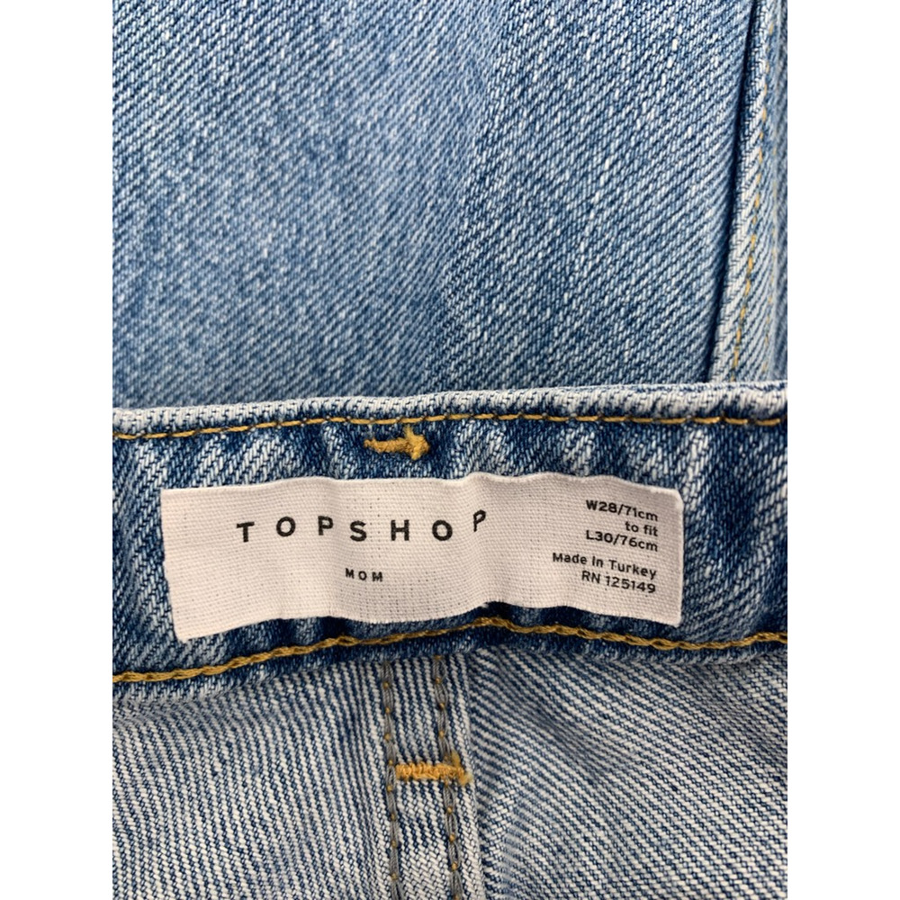 Topshop Mom Jeans Destroyed Denim Size 28 - Picture 7 of 8